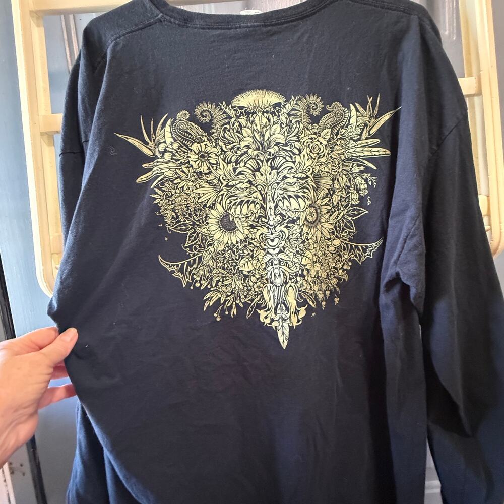 Celtic Jackalope Green Man Maxine Miller Long Sleeve Shirt Mens 2XL Pagan Wiccan